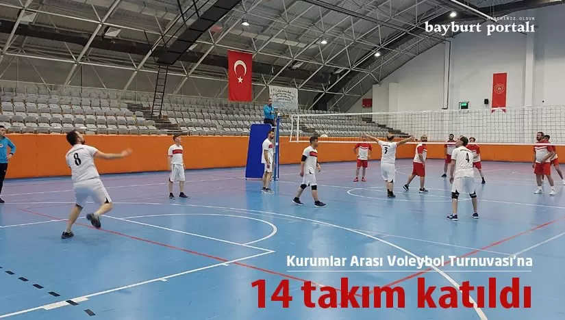 Bayburt’ta Kurumlar Arası Voleybol Turnuvası’na yoğun katılım