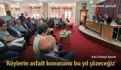 Vali Cüneyt Epcim, ‘Köylerin asfalt konusunu bu yıl çözeceğiz’