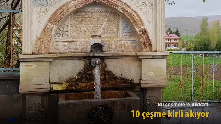 Bayburt’ta Haziran ayında 10 çeşme kirli akıyor
