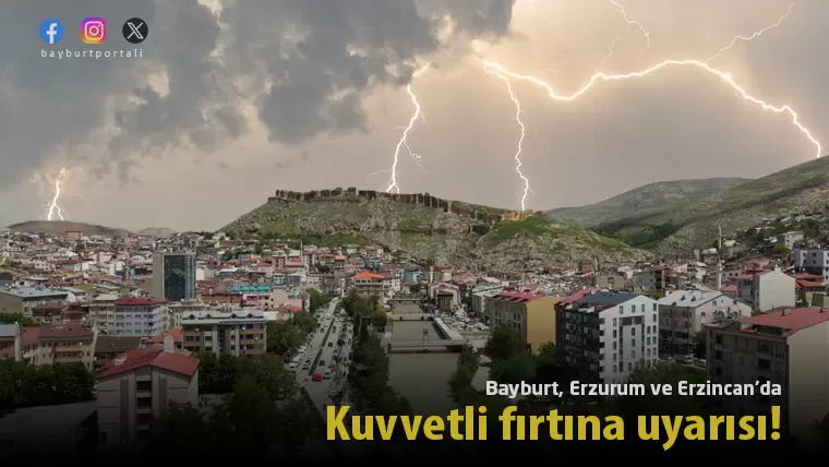 Bayburt, Erzurum ve Erzincan için kuvvetli fırtına uyarısı!