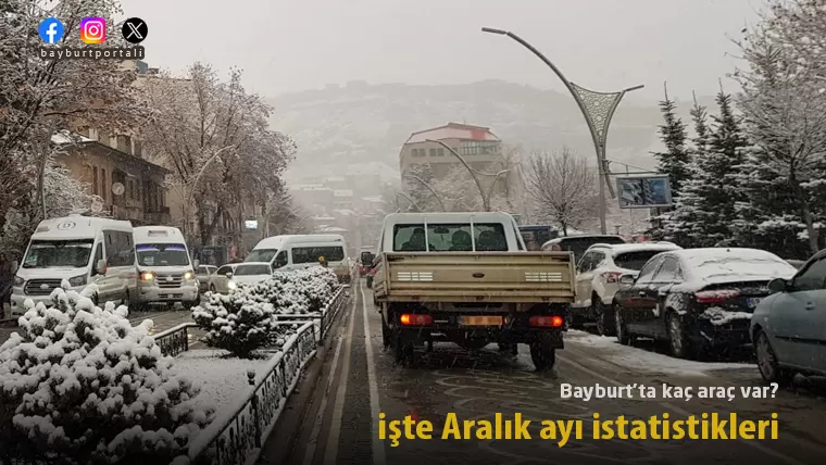 Bayburt’ta kaç araç var? işte Aralık 2023 istatistikleri