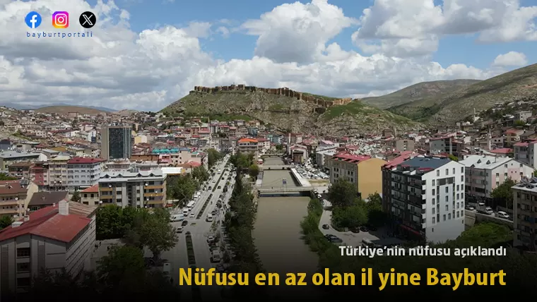 Nüfus verileri açıklandı: Nüfusu en az olan il yine ‘Bayburt’