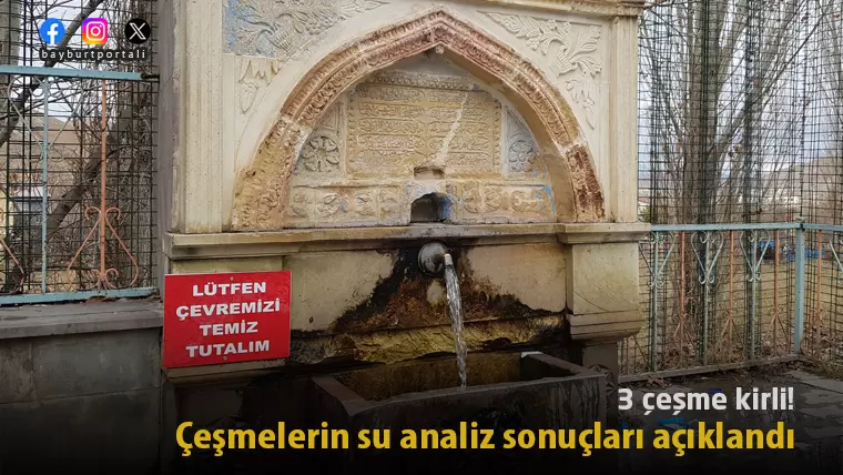 Bayburt’ta çeşmelerin su analiz sonuçları (Mart – 2024)