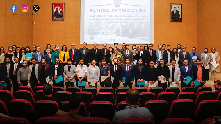 Bayburt Üniversitesi’nde EKYS eğitimini tamamlayanlara sertifikaları verildi