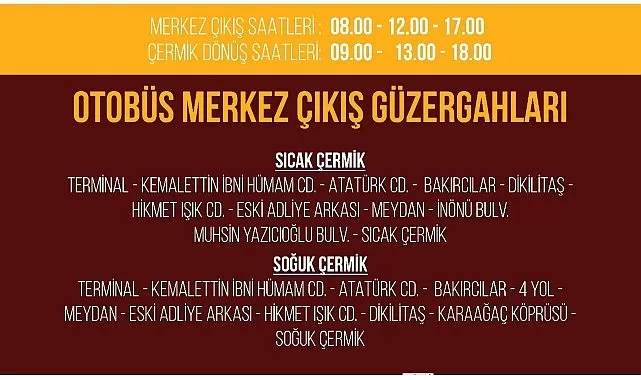 Sivas Belediyesi, Çermikler İçin Otobüs Seferleri Başlattı