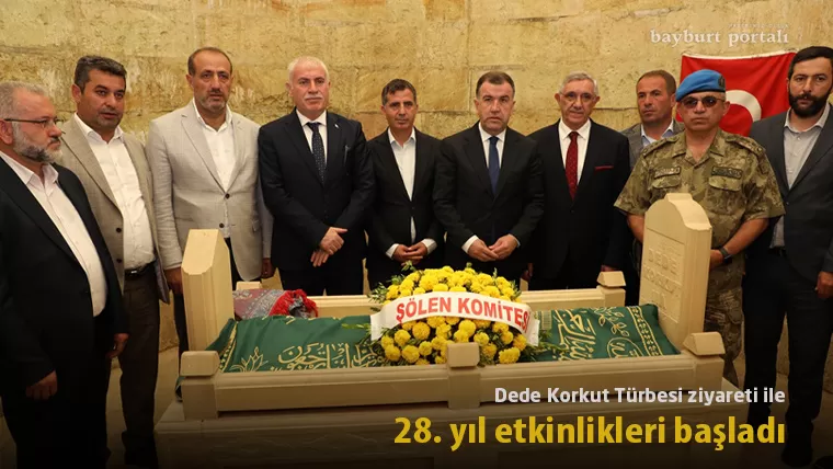 Dede Korkut Türbesi ziyareti ile 28. yıl etkinlikleri başladı