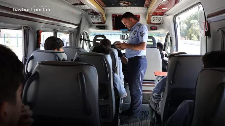 Bayburt’ta okul servislerine kapsamlı denetim