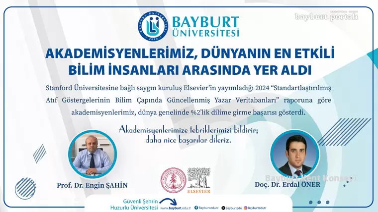 Prof. Dr. Engin Şahin ve Doç. Dr. Erdal Öner bilim dünyasında atıf alan %2’lik dilimde