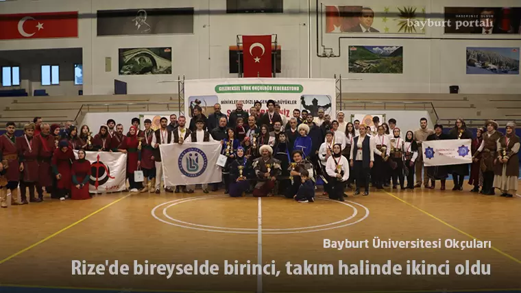 Bayburt Üniversitesi Okçuları, Rize’de bireyselde birinci, takım halinde ikinci oldu