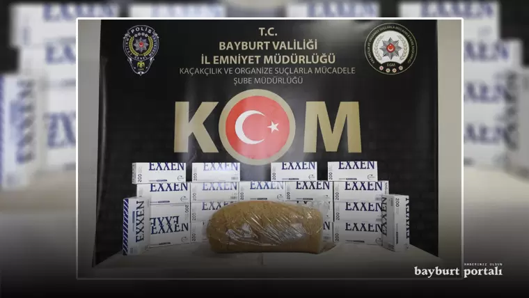 Bayburt’ta makaron ve kaçak tütün operasyonu