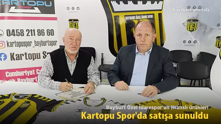 Bayburt Özel İdarespor’un lisanslı ürünleri, Kartopu Spor’da satışa sunuldu