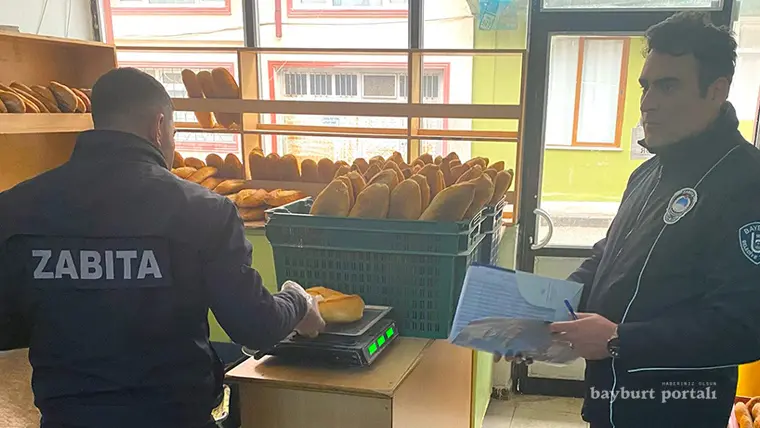 Bayburt’ta fırınlarda hijyen ve gramaj kontrolü sıklaştırıldı