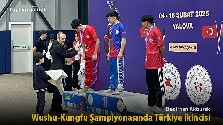 Bedirhan Akburak, Wushu-Kungfu Şampiyonasında Türkiye ikincisi oldu