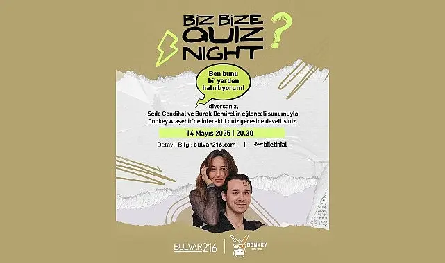 Bilginin ve Kahkahanın Buluştuğu Akşam: 'Biz Bize Quiz Night' Bulvar 216’daki Donkey Pub’da!