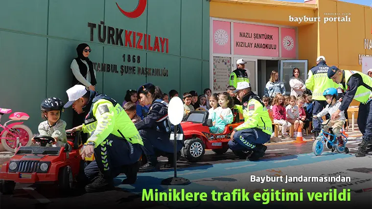 Bayburt Jandarmasından miniklere trafik eğitimi verildi