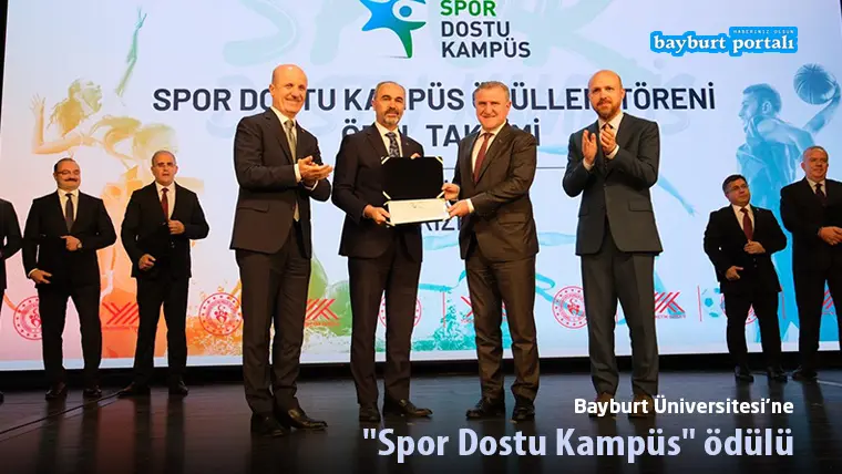 Bayburt Üniversitesi’ne “Spor Dostu Kampüs” ödülü