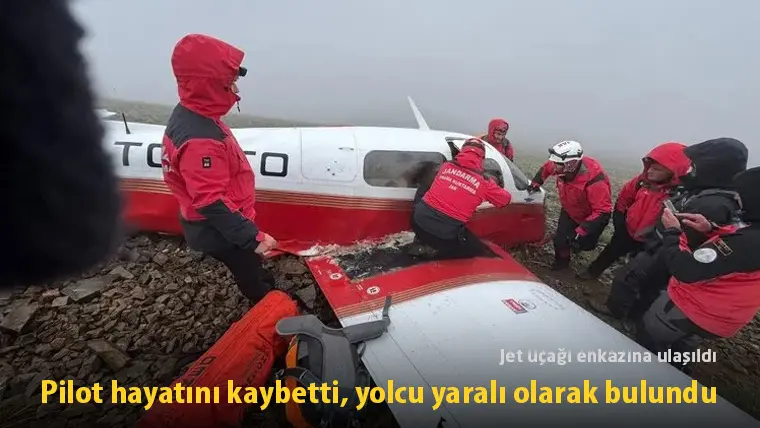 Jet uçağı enkazına ulaşıldı: Pilot hayatını kaybetti, yolcu yaralı olarak bulundu