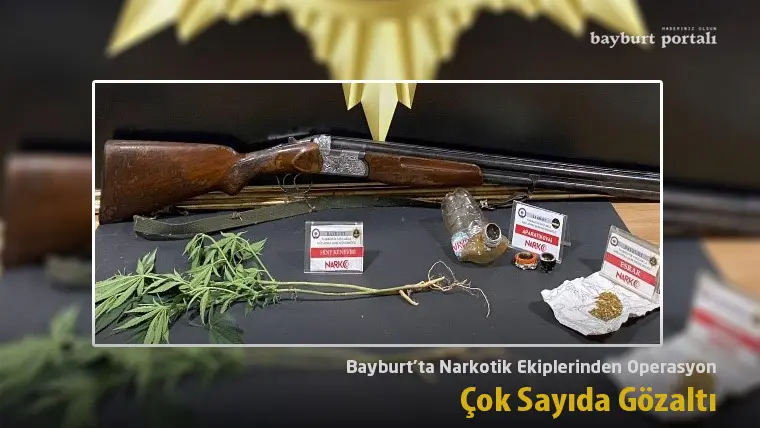 Bayburt’ta Narkotik Ekiplerinden Operasyon: Çok Sayıda Gözaltı