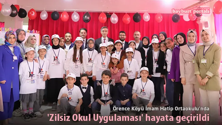Bayburt’un Örence Köyü’nde ‘Zilsiz Okul Uygulaması’ hayata geçirildi