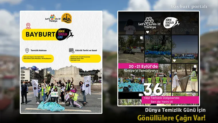 Dünya Temizlik Günü İçin Bayburt’ta Gönüllülere Çağrı!