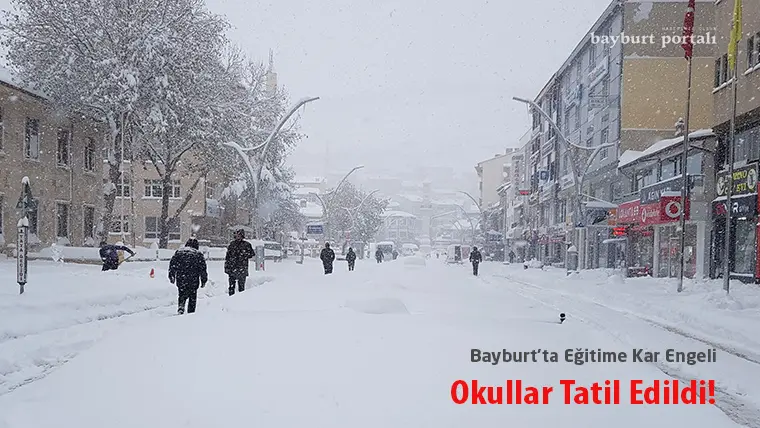 Bayburt’ta Eğitime Kar Engeli: 2 Ocak Cuma Günü Okullar Tatil Edildi!