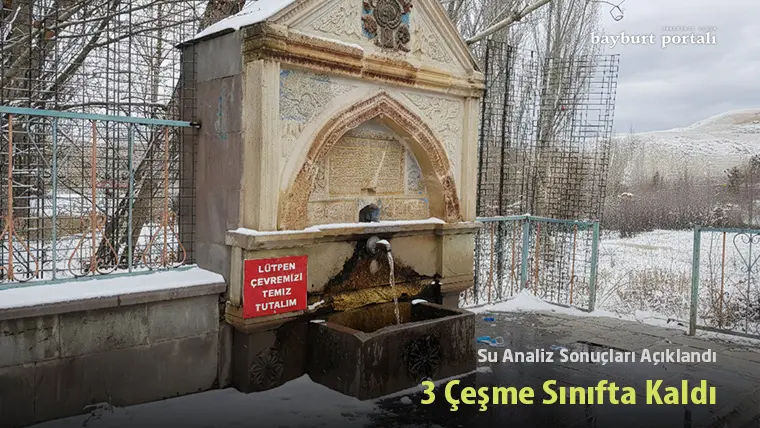 Bayburt’ta Ocak 2026 Su Analiz Sonuçları Açıklandı: 3 Çeşme Sınıfta Kaldı