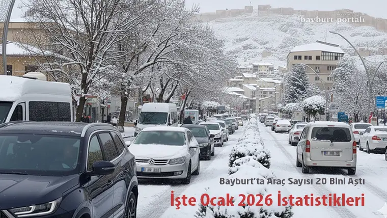 Bayburt’ta Araç Sayısı 20 Bini Aştı: İşte Ocak 2026 İstatistikleri
