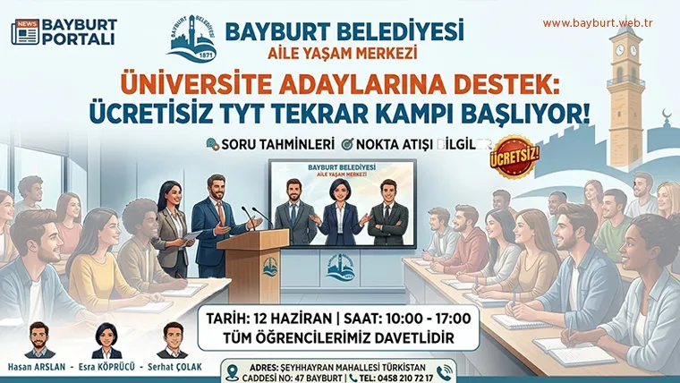 Bayburt Belediyesi’nden Üniversite Adaylarına Dest