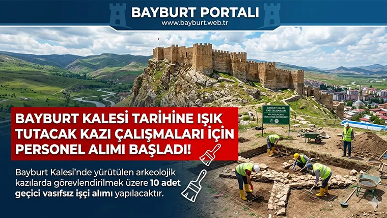 Bayburt Kalesi Tarihine Işık Tutacak Kazı Çalışmaları İçin Personel Alımı Başladı!