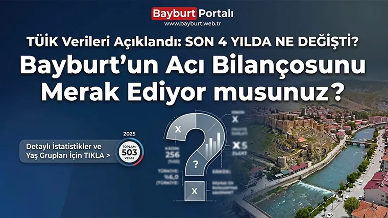 Son 4 Yılda Neler Değişti? Bayburt’un Ölüm Haritası ve Öne Çıkan Detayları