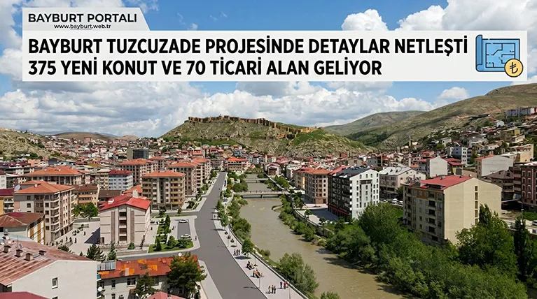 Bayburt Tuzcuzade Projesinde Detaylar Netleşti: 375 Yeni Konut ve 70 Ticari Alan Geliyor