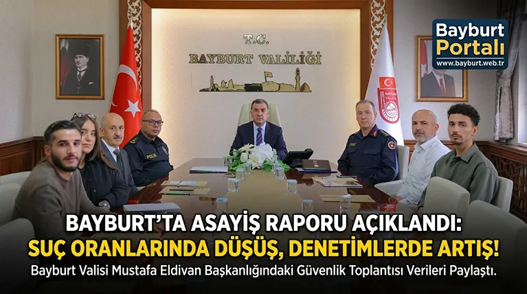 Bayburt’ta Asayiş Raporu Açıklandı: Suç Oranlarında Düşüş, Denetimlerde Artış!